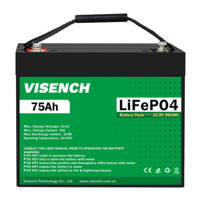 バイセンチ5000 ディープサイクル 12V 75Ah リチウム鉄リン酸電池 ライフポ4 電池 キャンプ用 Rv 太陽光発電システム