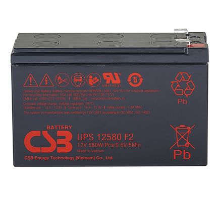 CSB バッテリー UPS12580 12V 580W 高性能 再充電可能 メンテナンスフリー VRLA 580W バッテリー UPS データセンター