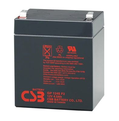 CSB バッテリー GP1245 12V 16W 高性能 再充電可能 メンテナンスフリー VRLA 16W バッテリー