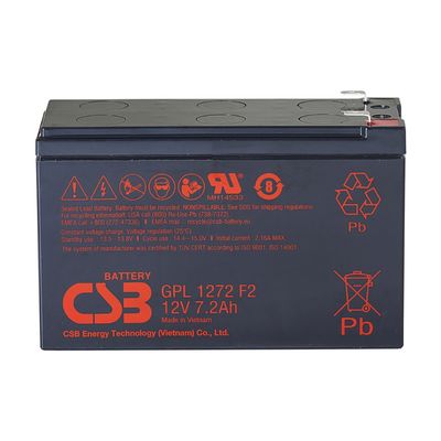 GPL1272 12V 7.2Ah CSB バッテリー 充電可能 メンテナンスフリー 鉛酸 長寿命 バッテリー UPS