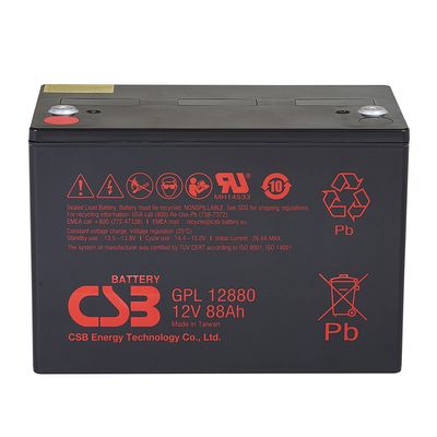 CSB GPL12880 12V 88Ah メンテナンスフリー 密閉型鉛酸電池 バルブ調節型鉛酸電池 ソーラーシステムの緊急用