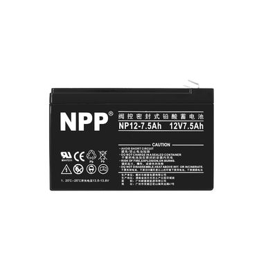 NPP NP12-7.5Ah 最高エネルギー貯蔵 メンテナンスの無料 充電可能 密封鉛酸 12V 7.5Ah ジェル電池