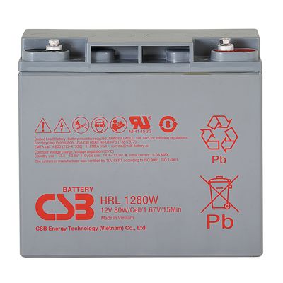 CSB HRL1280W 密閉鉛酸電池 超高電流 12V 80W ジェル電池