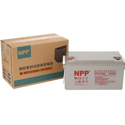 NPP NPG12-65Ah 再充電可能 AGM 重荷 ディープサイクル NPP ジェル VRLA バッテリー オフグリッド 太陽系 ゴルフカート 流出防止