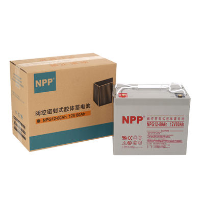NPP NPG12-80Ah 12V 80Ah 太陽光発電システムのための再充電可能なジェル電池